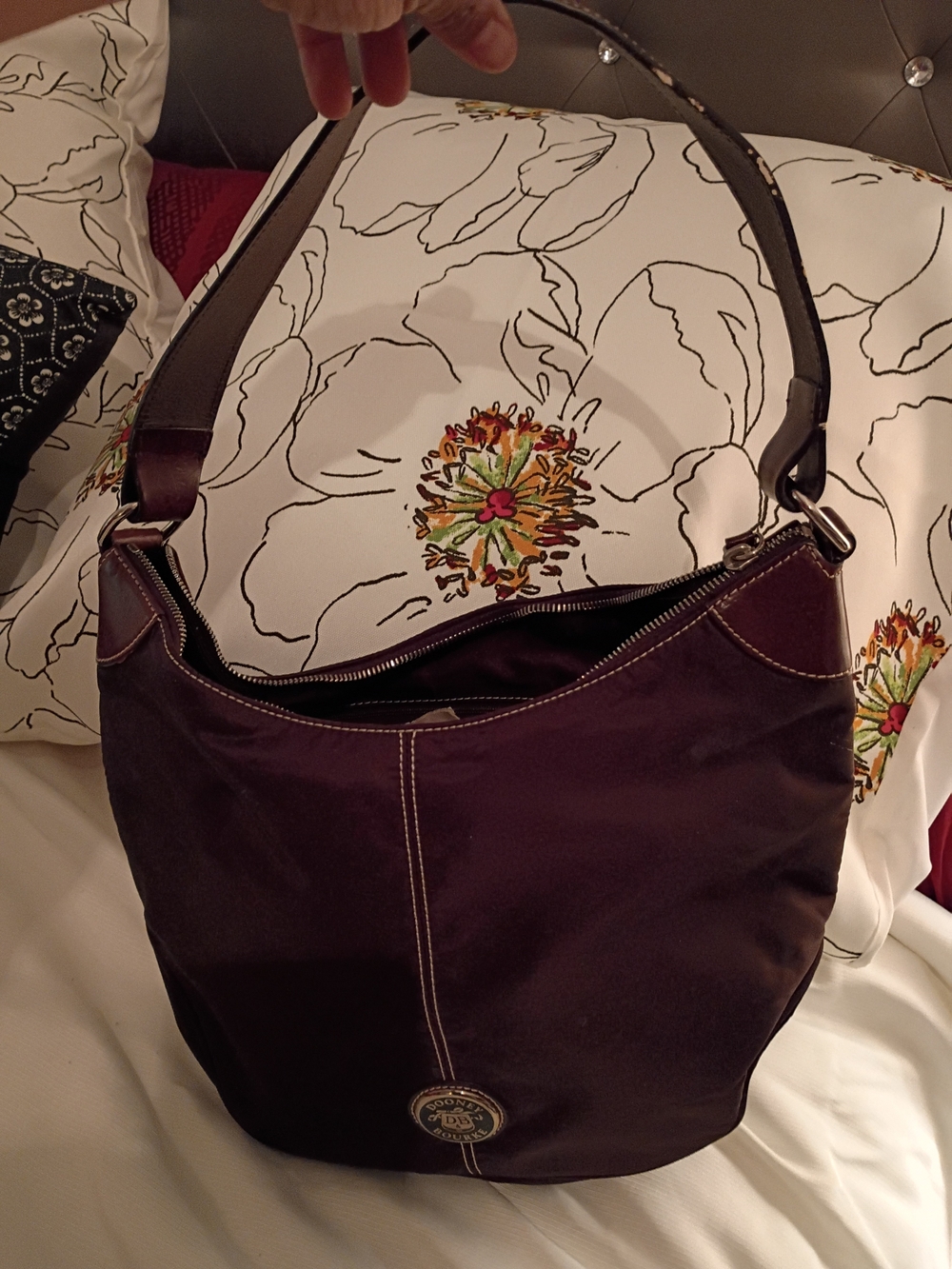 Dooney & Bourke Deep Plum Shoulder Hobo